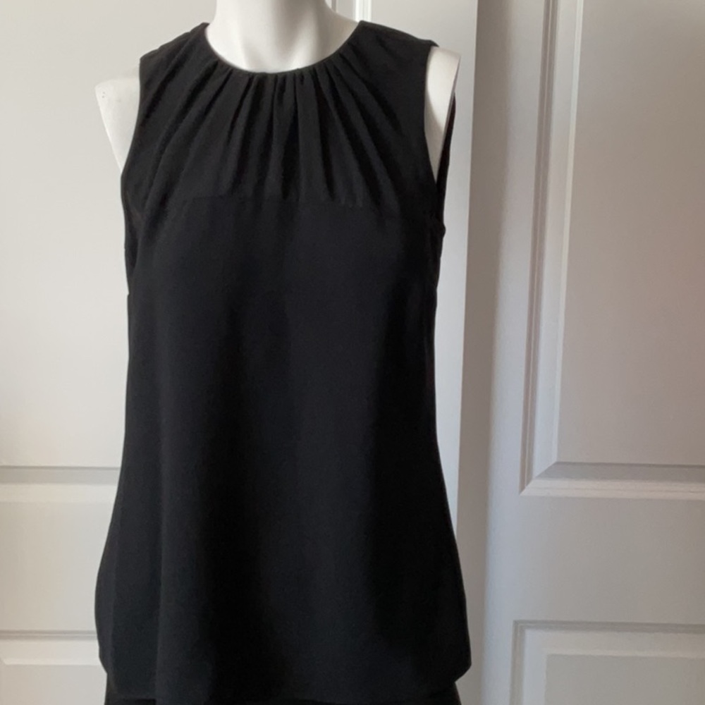 NWT Catherine Malandrino Black Sleeveless Top